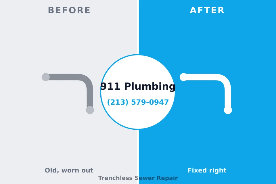 Before and after: plumbing repair Honeoye Falls, NY